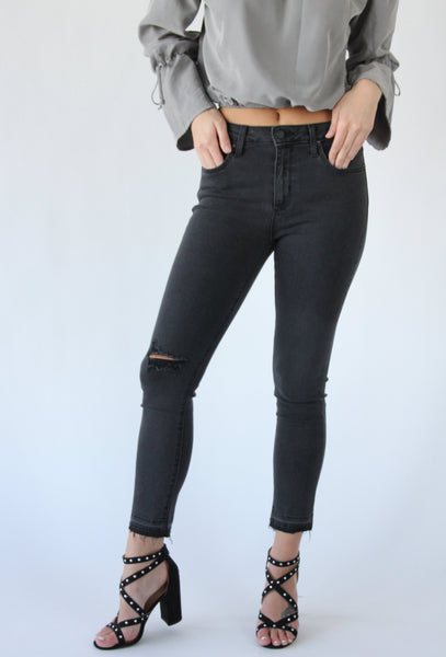 Charcoal Distressed Denim