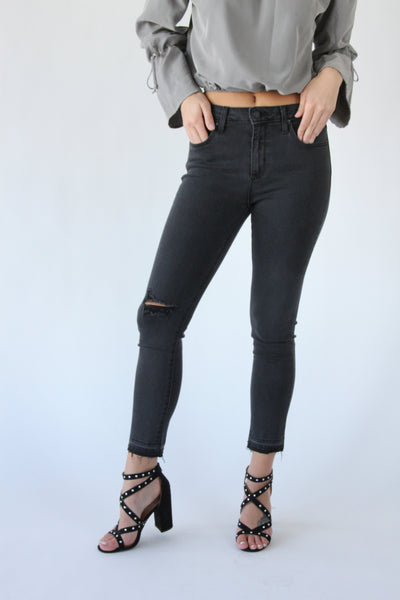 Charcoal Distressed Denim