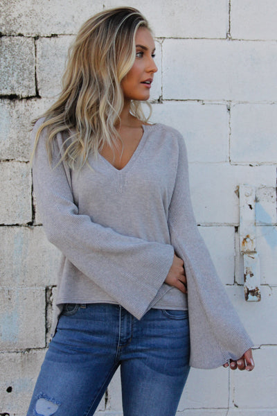 Heather Bell Sleeve Sweater
