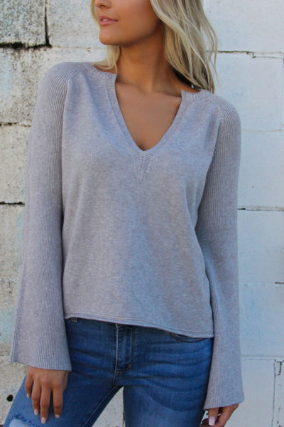 Heather Bell Sleeve Sweater