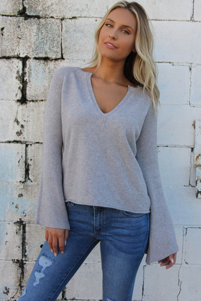 Heather Bell Sleeve Sweater