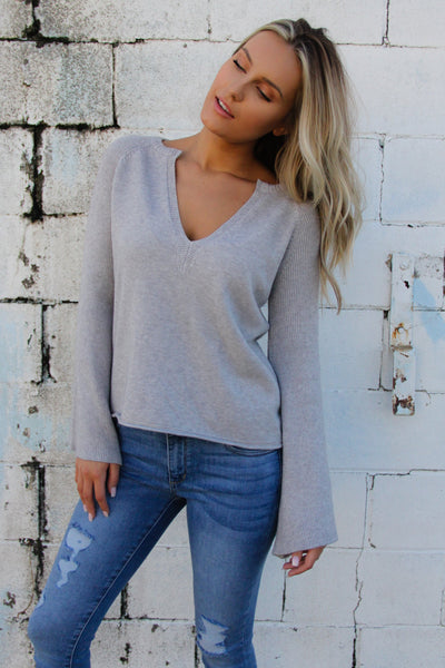 Heather Bell Sleeve Sweater