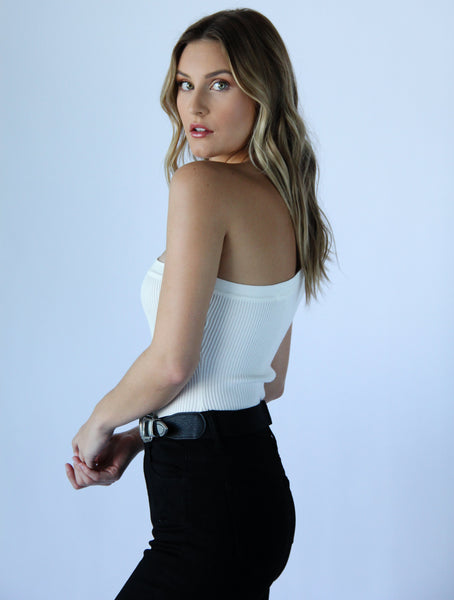 Ivory One Shoulder Bodysuit